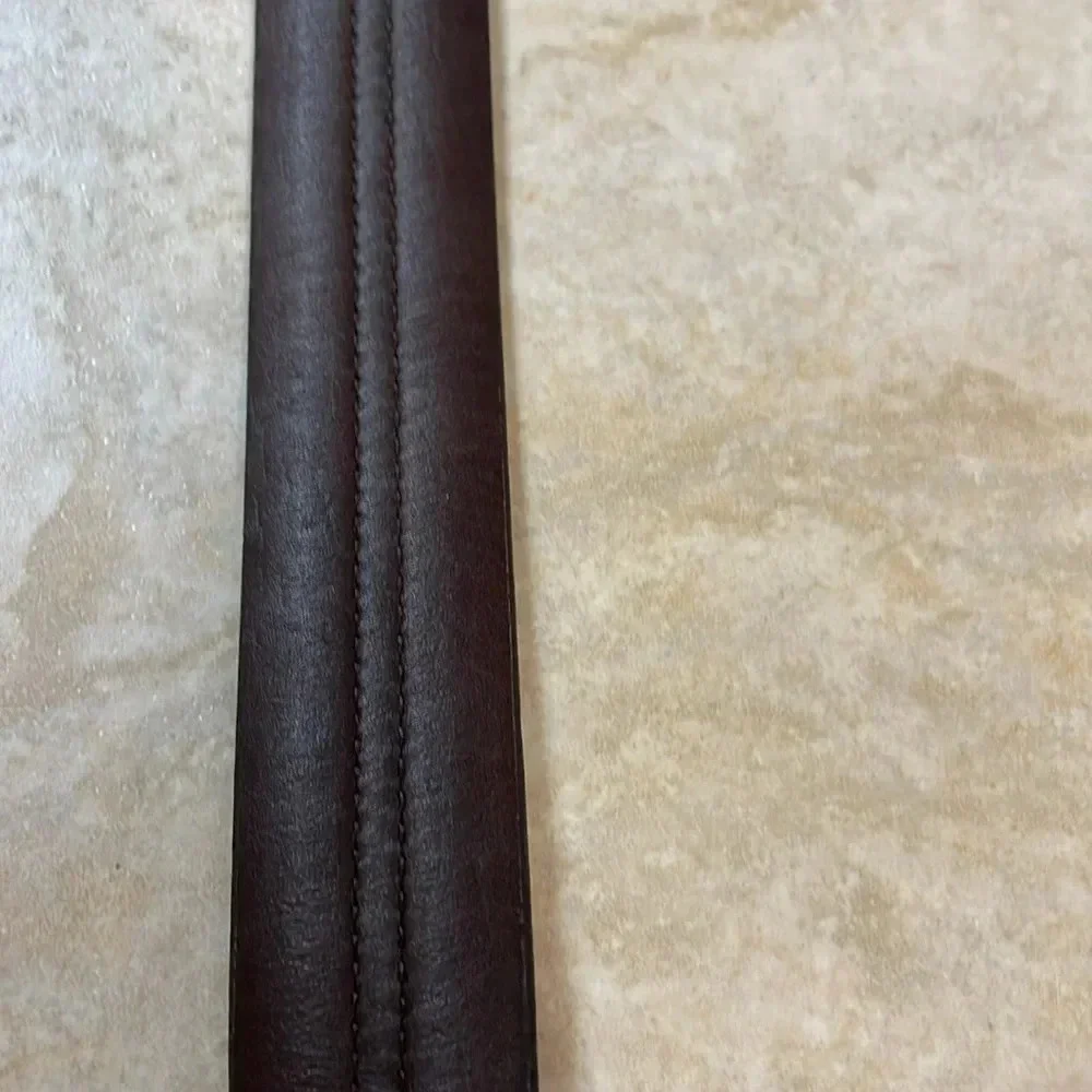 Tulliani Belt Size 34 Italian Calfskin Leather 4522 Dark Brown